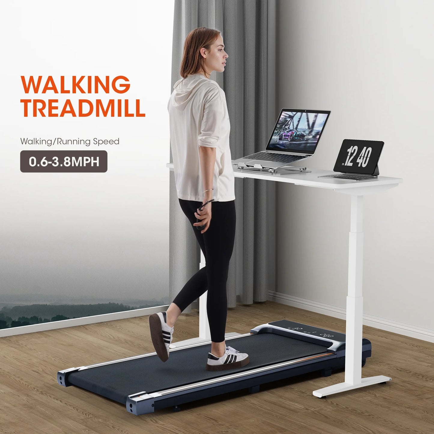 Lightweight 2 in 1 Exercise Treadmill 